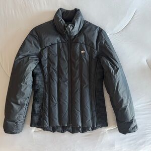 NWOT Lacoste Black Quilted Ladies' Jacket Size 36 / US size Small/4